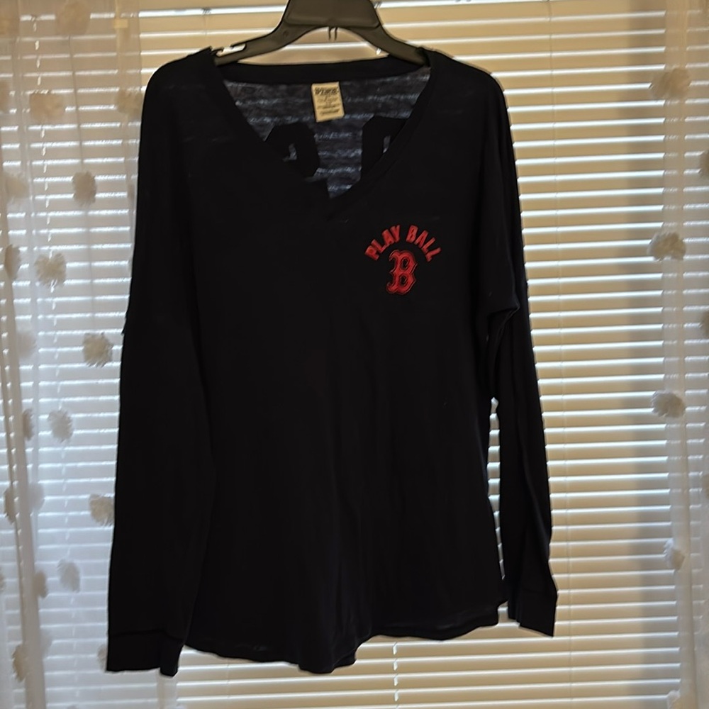 Pink redsox long sleeve T-Shirt